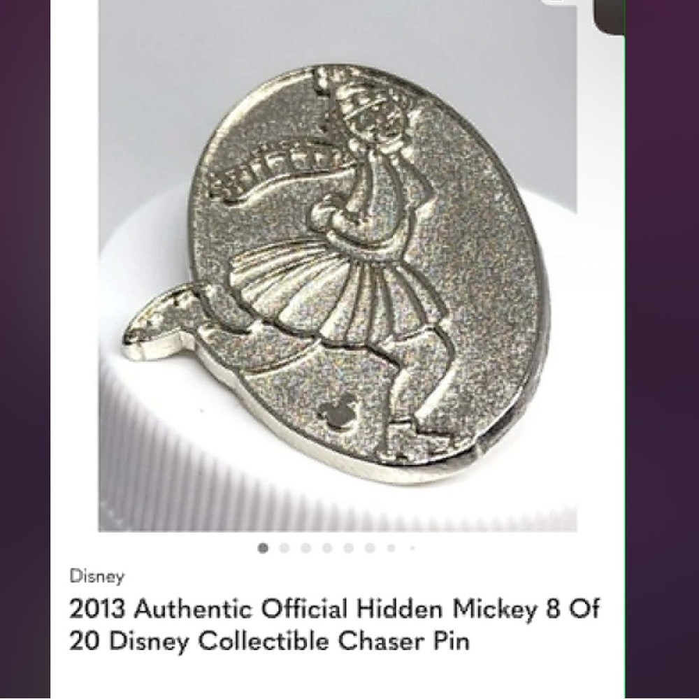 Disney Silver Hidden Mickey Pin